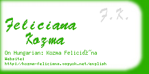 feliciana kozma business card